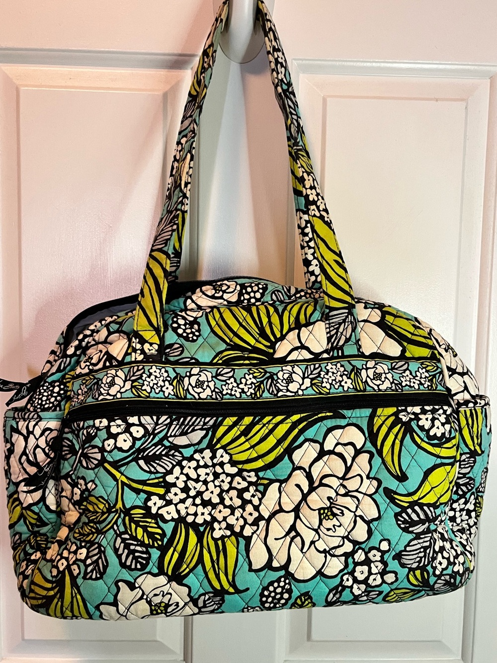 Vera Bradley Island Blooms Weekender Floral Quilted Travel Bag